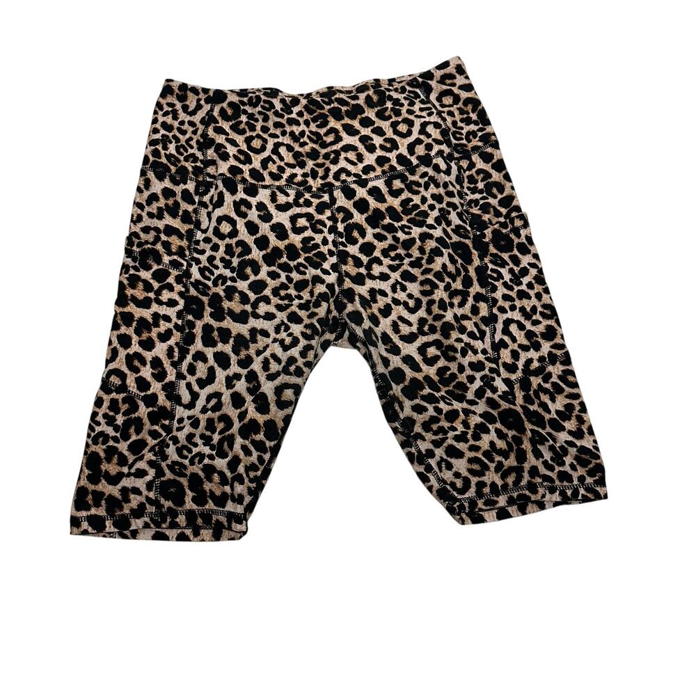 Leopard Print Biker Shorts - Picture 2 of 4